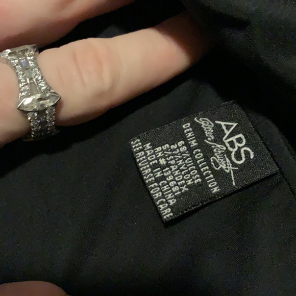 NWT ABS by Allen Schwartz Black and Silver Vest - Picture 3 of 7